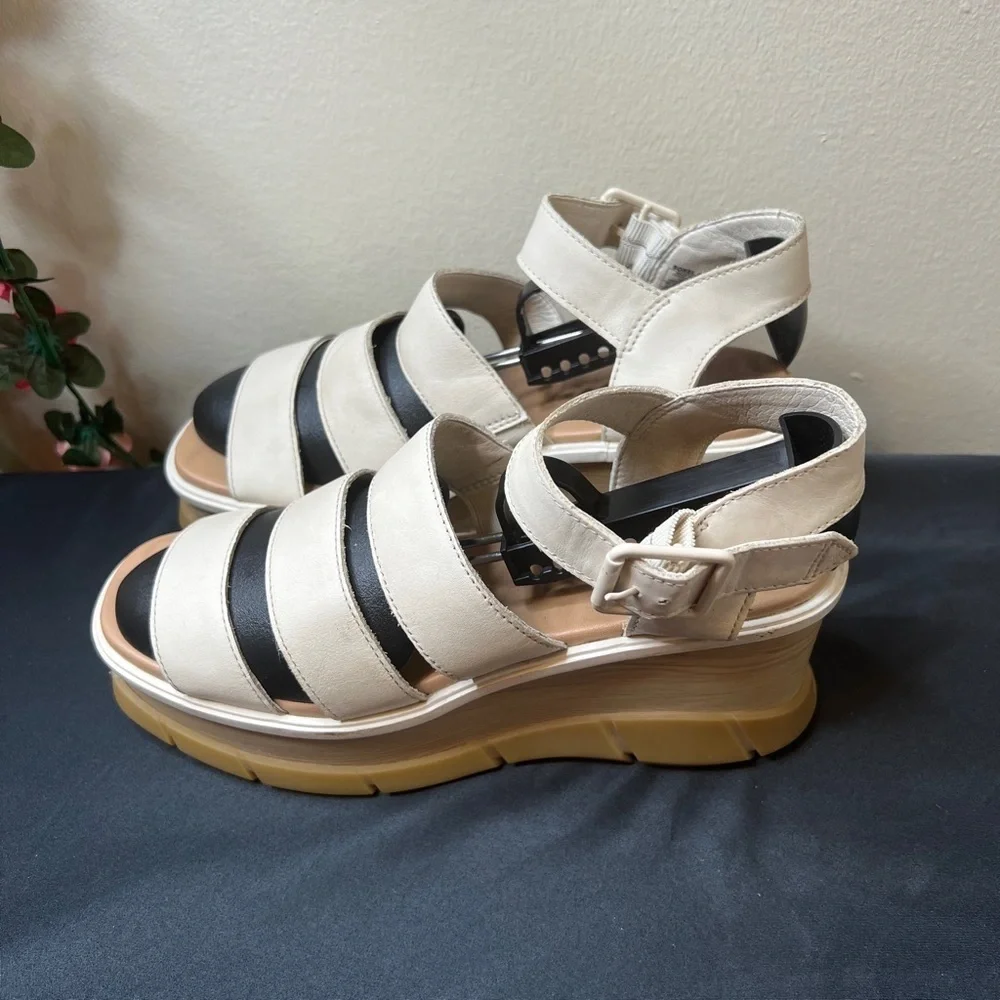 🌹 Sorel Joanie III Ankle Strap Wedge Sandals Beige Casual Comfort Walking 8